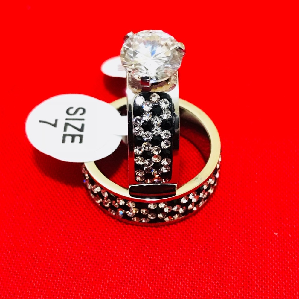 Stainless Steel W/Swarovski Crystals